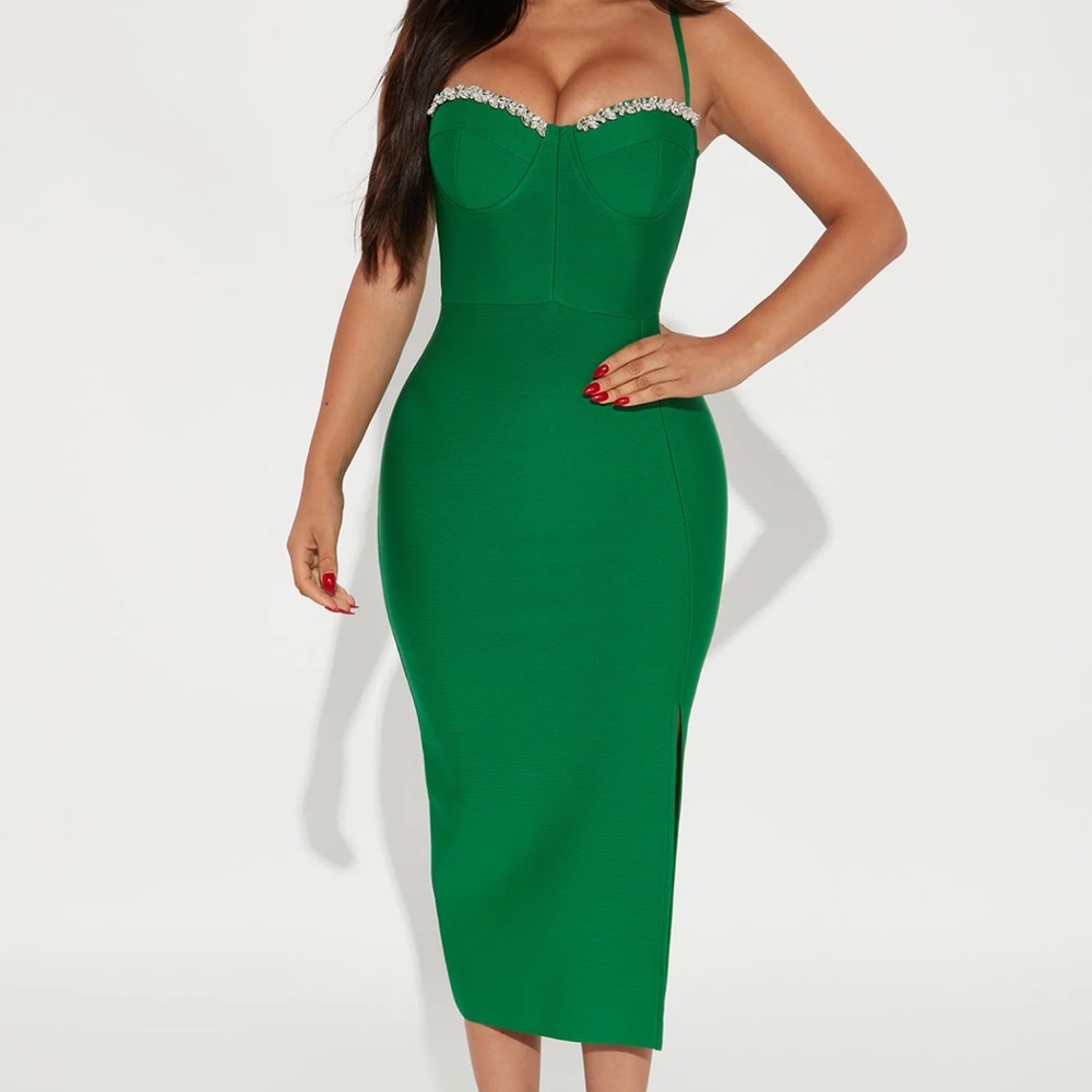 Green FashinoNova Bandage Dress